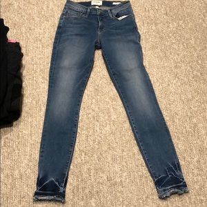 Frame Blue Jeans with raw hem